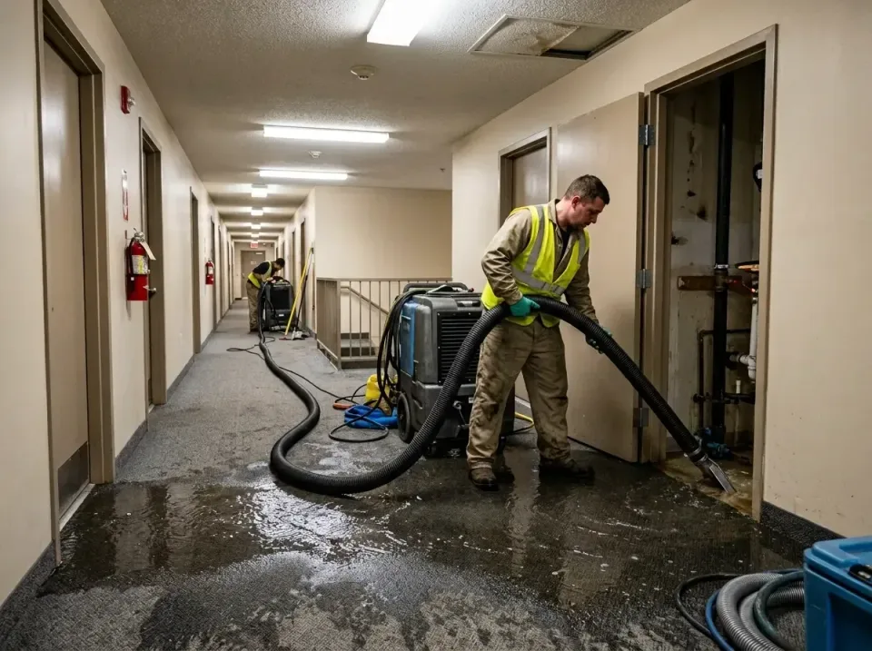 multi-unit-apartment-hallway-f-005 — frequently asked questions, Emergency Burst Pipe Water Extraction & Removal in Northpor…